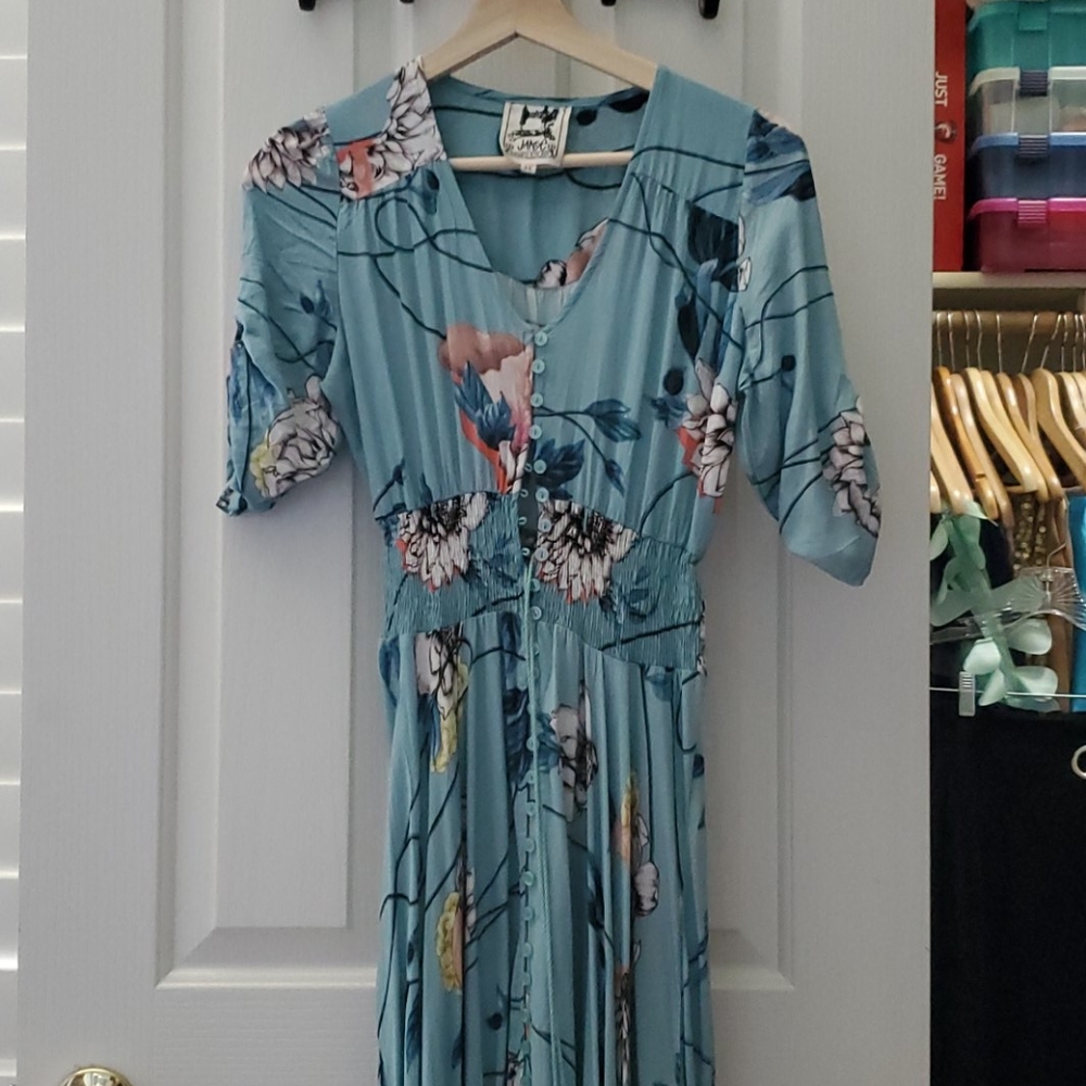 Seafoam Floral Dress